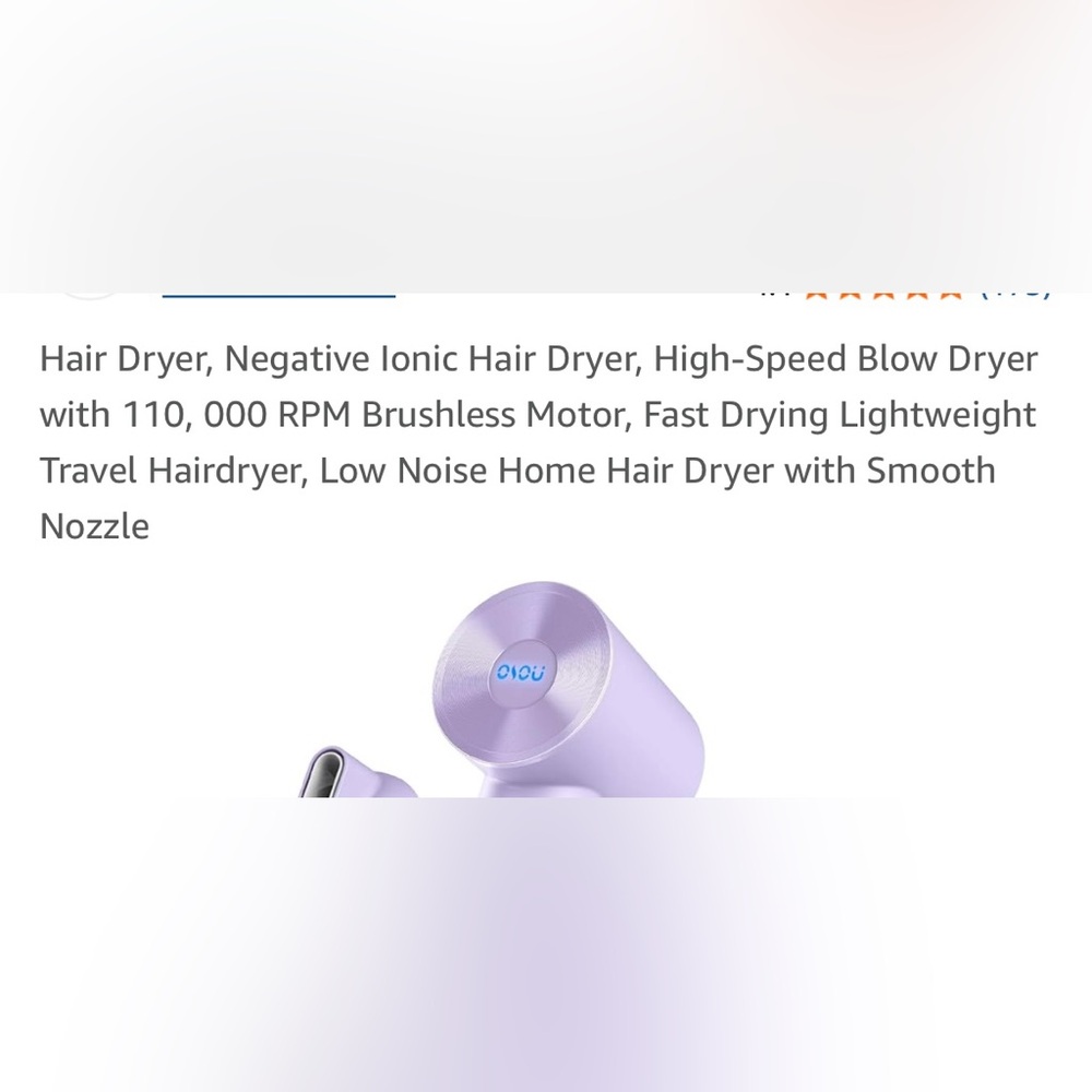 Purple Hair Dryer